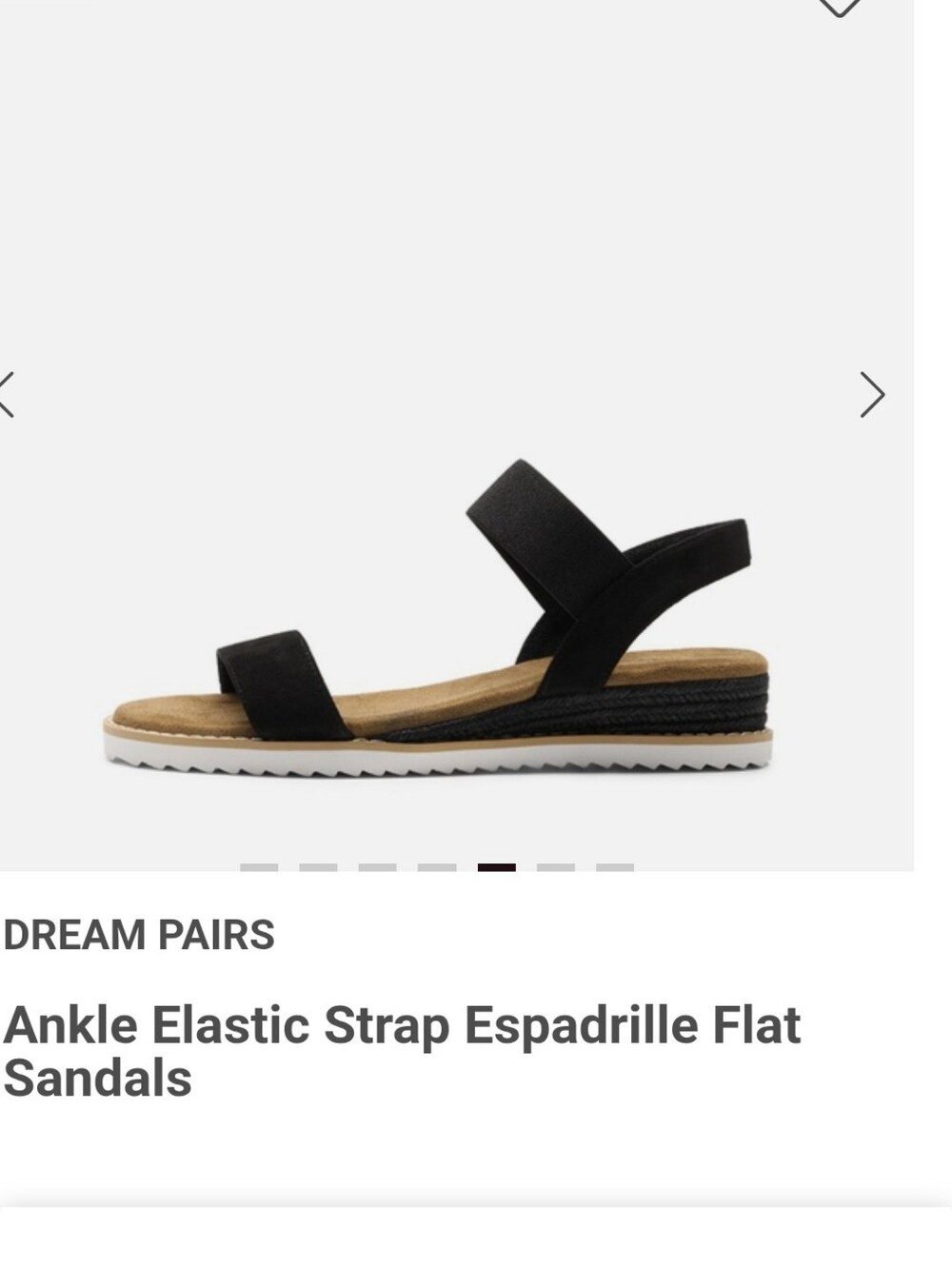 Dream Pairs Women's Black Espadrille Sandals